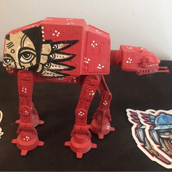 RAS TERMS painted Angelic Art StarWars AT-AT WITH RasTerms STICKER/pin Package. - Picture 2 of 8
